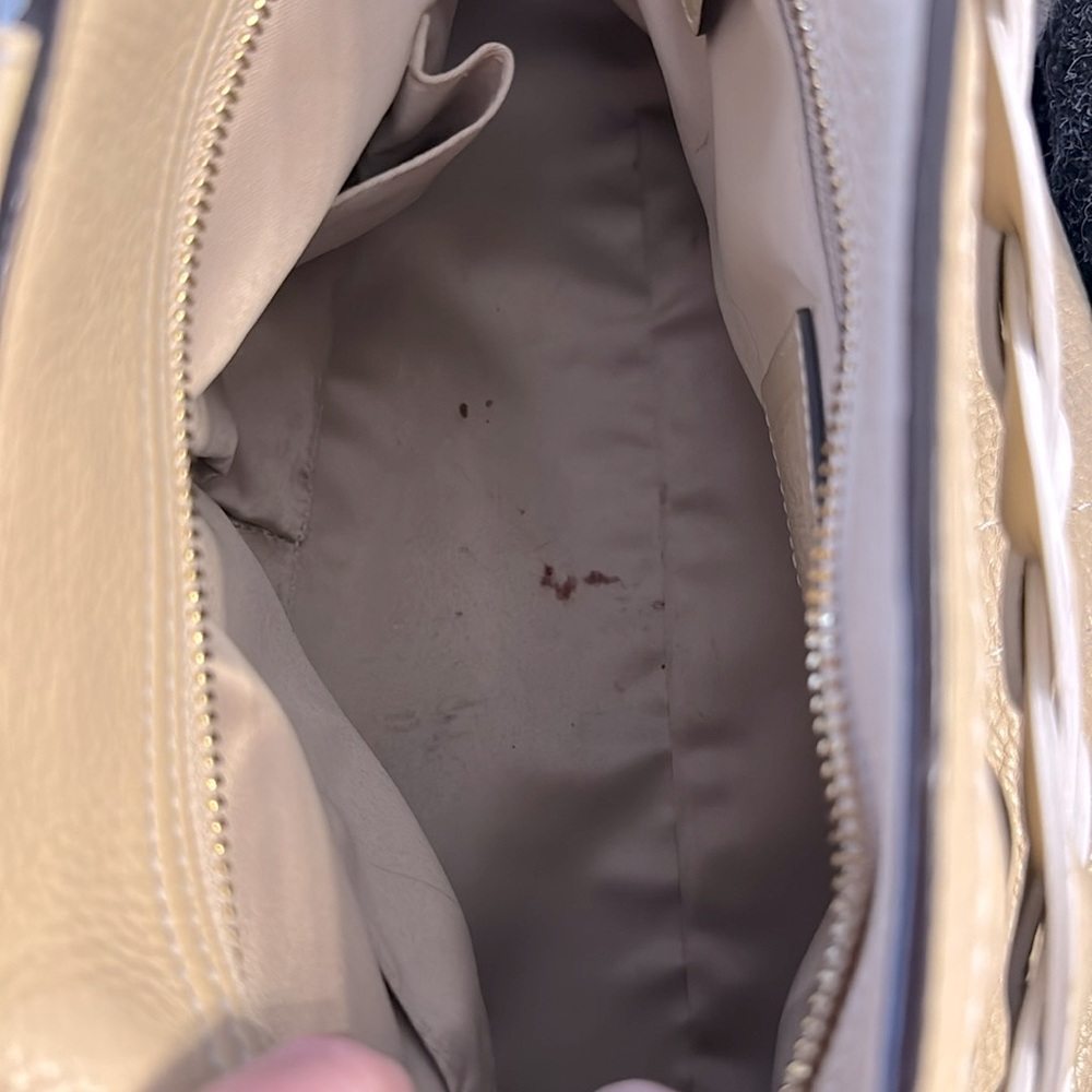 Coach 10529 Hamptons Cream Leather Belted Braided Carryall Handbag - Picture 6 of 7